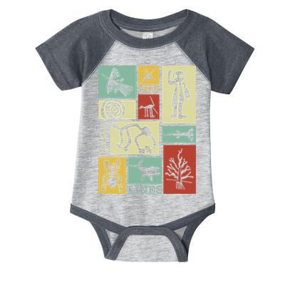 Nazca Lines Peru Geoglyphs Retro Box Artworks Infant Baby Jersey Bodysuit