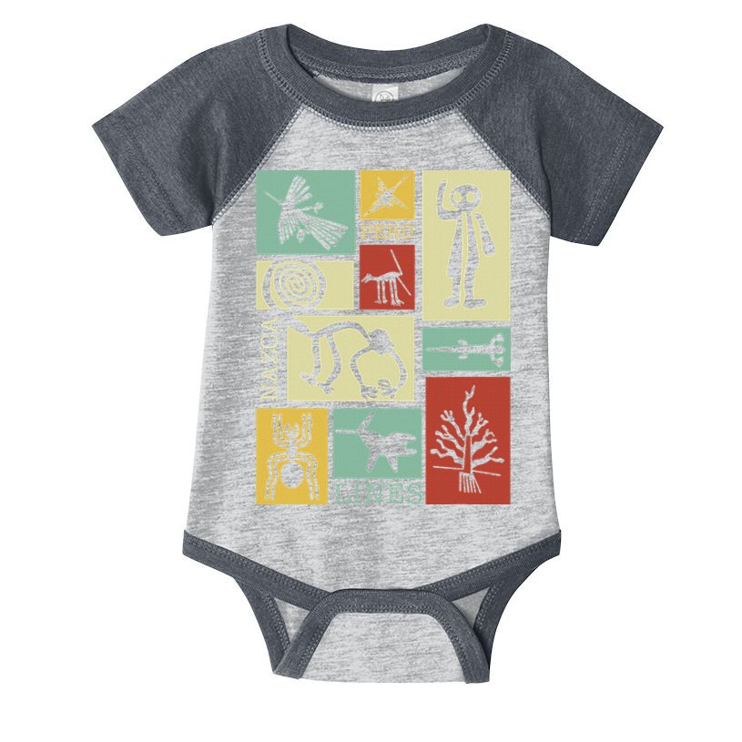Nazca Lines Peru Geoglyphs Retro Box Artworks Infant Baby Jersey Bodysuit
