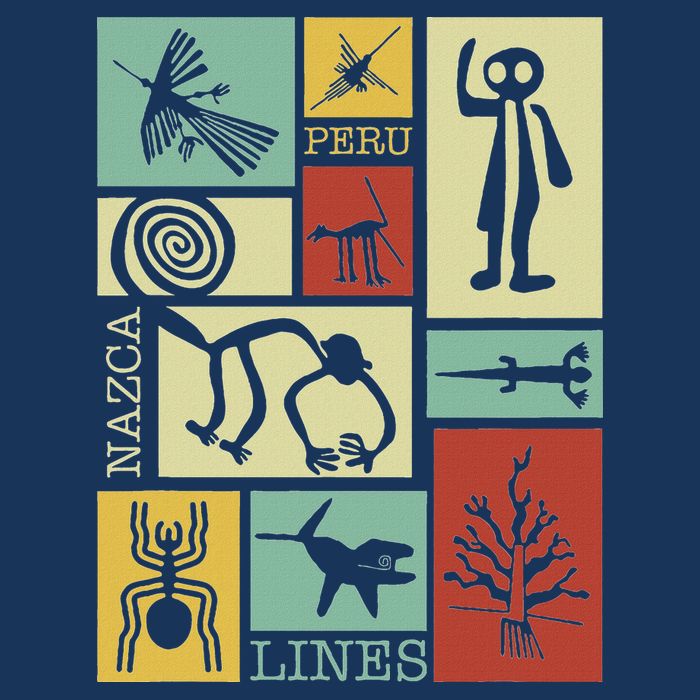 Nazca Lines Peru Geoglyphs Retro Box Artworks Infant Baby Jersey Bodysuit