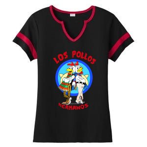 New Los Pollos Cool Vector Design Tshirt Ladies Halftime Notch Neck Tee