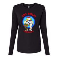 New Los Pollos Cool Vector Design Tshirt Womens Cotton Relaxed Long Sleeve T-Shirt