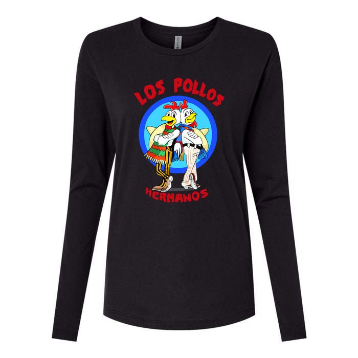 New Los Pollos Cool Vector Design Tshirt Womens Cotton Relaxed Long Sleeve T-Shirt