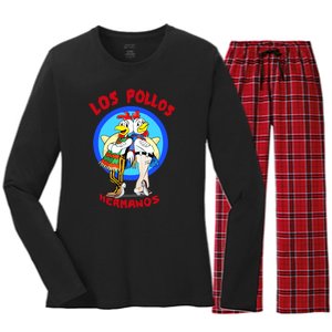 New Los Pollos Cool Vector Design Tshirt Women's Long Sleeve Flannel Pajama Set 