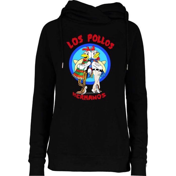 New Los Pollos Cool Vector Design Tshirt Womens Funnel Neck Pullover Hood