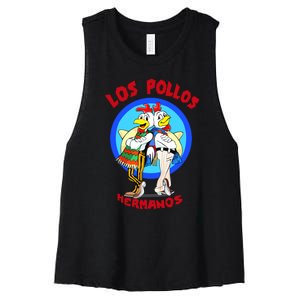 New Los Pollos Cool Vector Design Tshirt Women's Racerback Cropped Tank