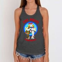 New Los Pollos Cool Vector Design Tshirt Women's Knotted Racerback Tank