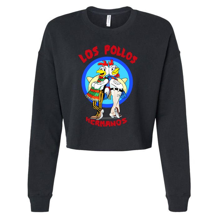 New Los Pollos Cool Vector Design Tshirt Cropped Pullover Crew