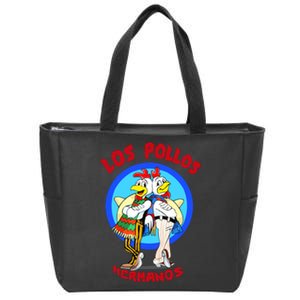 New Los Pollos Cool Vector Design Tshirt Zip Tote Bag