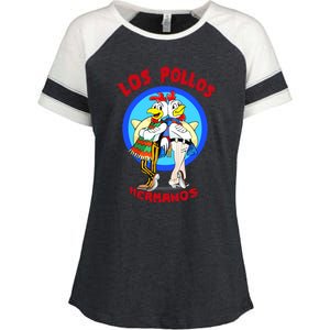 New Los Pollos Cool Vector Design Tshirt Enza Ladies Jersey Colorblock Tee