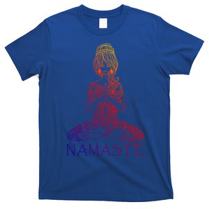 Namaste Lotus Position Yoga (Black) Meaningful Gift T-Shirt