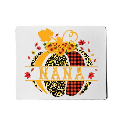 Nana Leopard Print Pumpkin For Grandma Nana Women Fall Mousepad