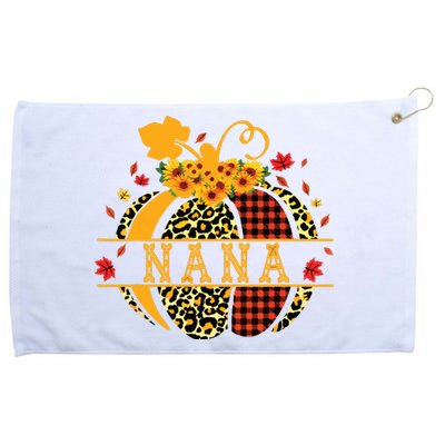 Nana Leopard Print Pumpkin For Grandma Nana Women Fall Grommeted Golf Towel