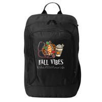 Nurse Leopard Pumpkin Fall Vibes And That NICU Nurse Life City Backpack