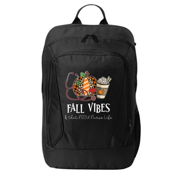Nurse Leopard Pumpkin Fall Vibes And That NICU Nurse Life City Backpack