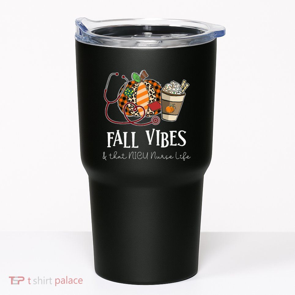 Nurse Leopard Pumpkin Fall Vibes And That NICU Nurse Life Tumbler