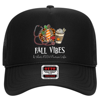 Nurse Leopard Pumpkin Fall Vibes And That NICU Nurse Life Trucker Hat