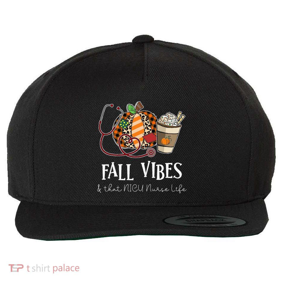 Nurse Leopard Pumpkin Fall Vibes And That NICU Nurse Life Wool Snapback Cap
