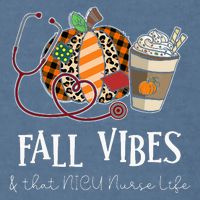 Nurse Leopard Pumpkin Fall Vibes And That NICU Nurse Life Garment-Dyed Sweatshirt