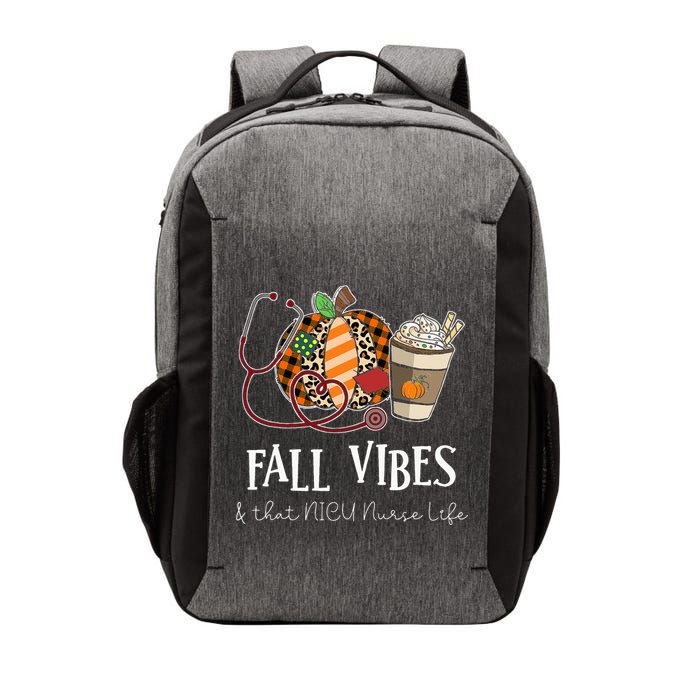 Nurse Leopard Pumpkin Fall Vibes And That NICU Nurse Life Vector Backpack