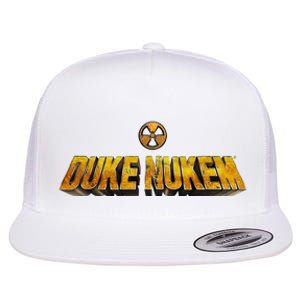 Nukem Logo Radiation Symbol Flat Bill Trucker Hat