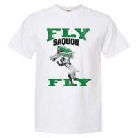 No Look Reverse Hurdle Fly Saquon Fly Football Garment-Dyed Heavyweight T-Shirt