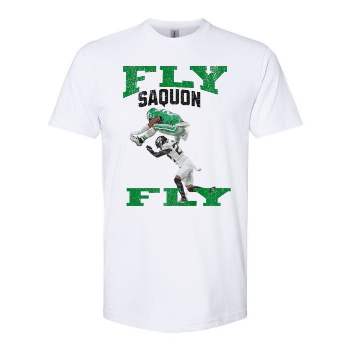 No Look Reverse Hurdle Fly Saquon Fly Football Softstyle CVC T-Shirt