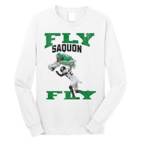 No Look Reverse Hurdle Fly Saquon Fly Football Long Sleeve Shirt