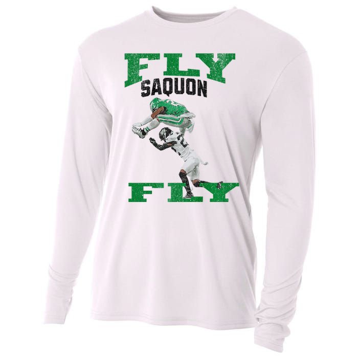 No Look Reverse Hurdle Fly Saquon Fly Football Cooling Performance Long Sleeve Crew