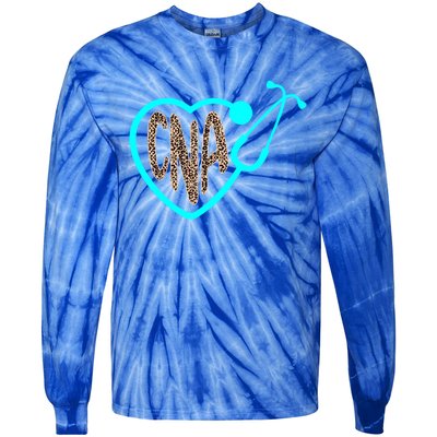 Nurse Life Rn Lpn Cna Healthcare Worker Leopard Nurse Week Funny Gift Tie-Dye Long Sleeve Shirt