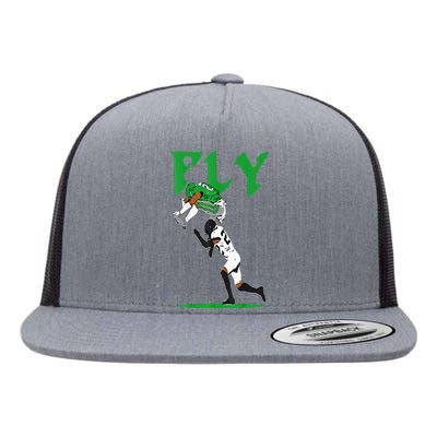 No Look Reverse Hurdle Fly Saquon Fly Football Flat Bill Trucker Hat