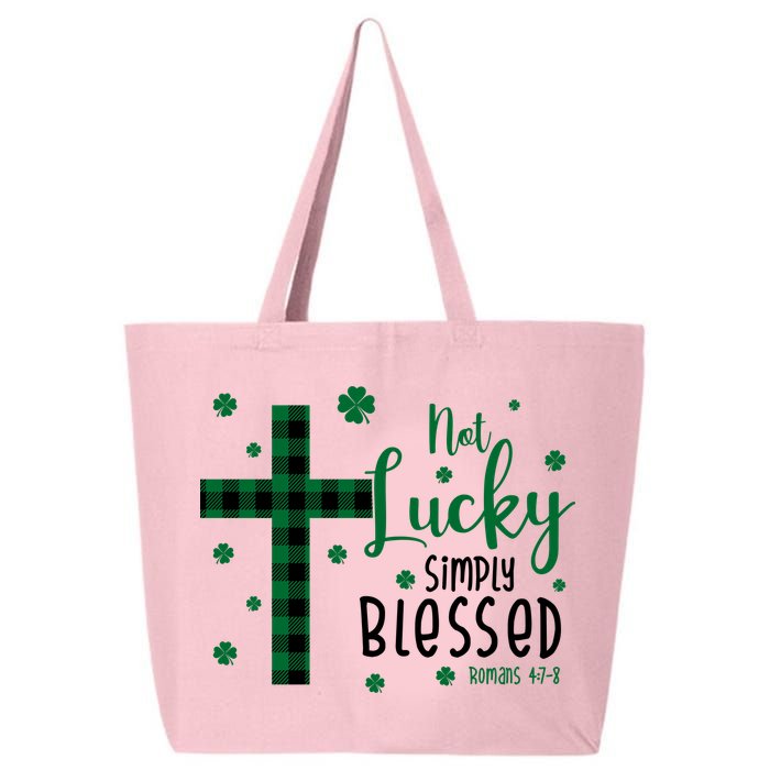 Not Lucky Simply Blessed St Patrick's Day Christianity 25L Jumbo Tote