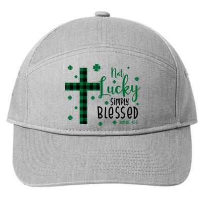 Not Lucky Simply Blessed St Patrick's Day Christianity 7-Panel Snapback Hat