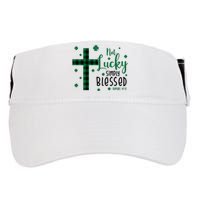 Not Lucky Simply Blessed St Patrick's Day Christianity Adult Drive Performance Visor