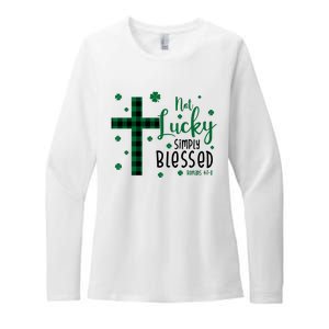 Not Lucky Simply Blessed St Patrick's Day Christianity Womens CVC Long Sleeve Shirt