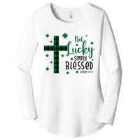 Not Lucky Simply Blessed St Patrick's Day Christianity Women's Perfect Tri Tunic Long Sleeve Shirt