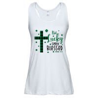 Not Lucky Simply Blessed St Patrick's Day Christianity Ladies Essential Flowy Tank