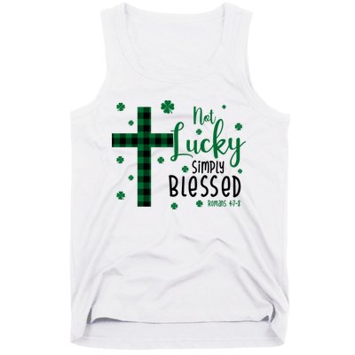 Not Lucky Simply Blessed St Patrick's Day Christianity Tank Top