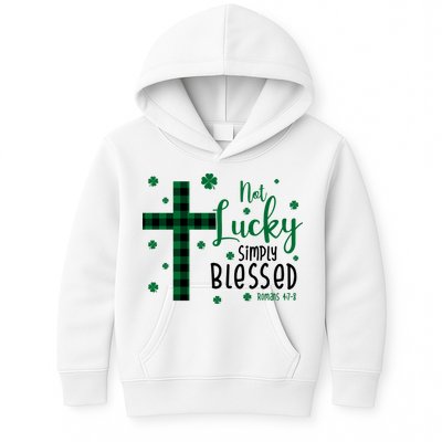 Not Lucky Simply Blessed St Patrick's Day Christianity Kids Hoodie