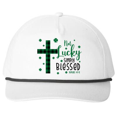 Not Lucky Simply Blessed St Patrick's Day Christianity Snapback Five-Panel Rope Hat