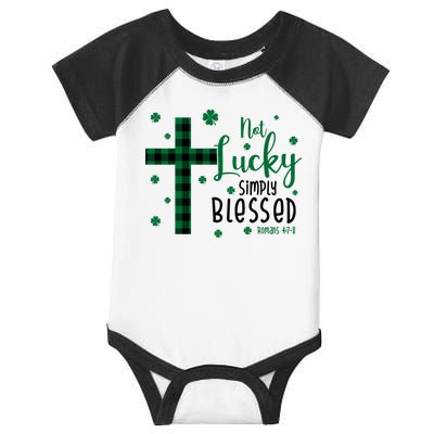 Not Lucky Simply Blessed St Patrick's Day Christianity Infant Baby Jersey Bodysuit
