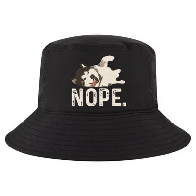 Nope Lazy Siberian Husky Cool Comfort Performance Bucket Hat