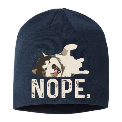 Nope Lazy Siberian Husky Sustainable Beanie