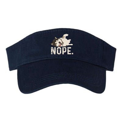 Nope Lazy Siberian Husky Valucap Bio-Washed Visor