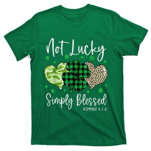 Not Lucky Simply Blessed Christian St Patricks Day Irish T-Shirt