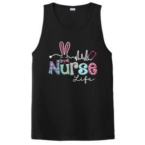 Nurse Life Stethoscope Nursing Cute Easter Bunny Easter Day PosiCharge Competitor Tank