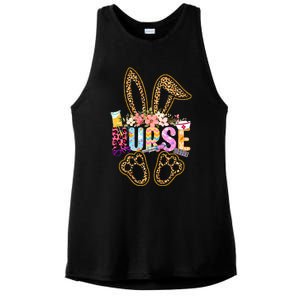 Nurse Life Stethoscope Nursing Cute Easter Bunny Easter Day Ladies PosiCharge Tri-Blend Wicking Tank