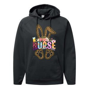 Nurse Life Stethoscope Nursing Cute Easter Bunny Easter Day Performance Fleece Hoodie