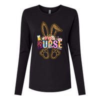 Nurse Life Stethoscope Nursing Cute Easter Bunny Easter Day Womens Cotton Relaxed Long Sleeve T-Shirt