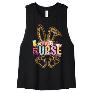 Nurse Life Stethoscope Nursing Cute Easter Bunny Easter Day Women's Racerback Cropped Tank