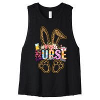 Nurse Life Stethoscope Nursing Cute Easter Bunny Easter Day Women's Racerback Cropped Tank